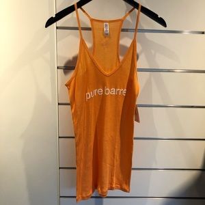 Orange Sorbet Ribbed Skinny Strap Pure Barre Tank